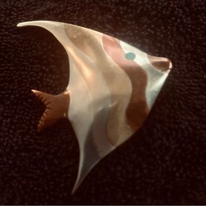 Vintage 1950 ART fish Brooch